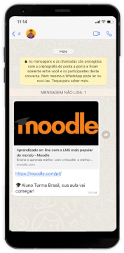 Smartphone moodle do Turma Brasil disponível no Google Play